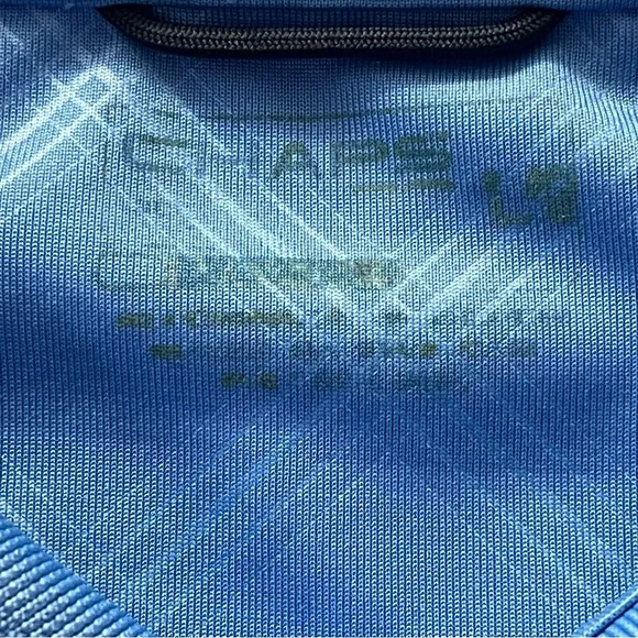 Chaps Men's Performance Golf Polo Shirt Blue Plaid Large - Picture 4 of 8